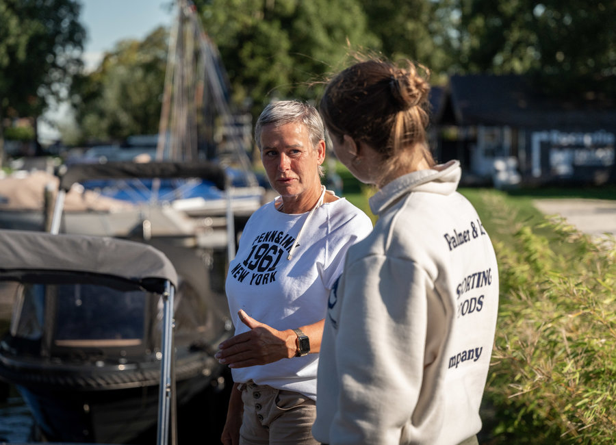 Praktische vaarinstructie gegeven aan de wal